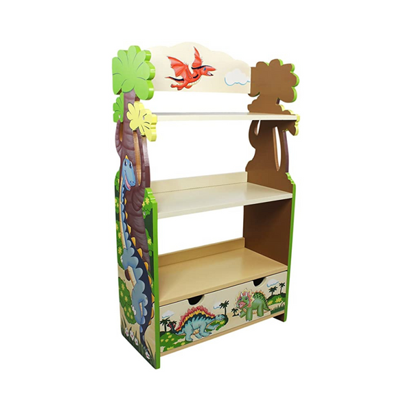 Dinosaur Kingdom Thematic Kids Wooden Bookcase