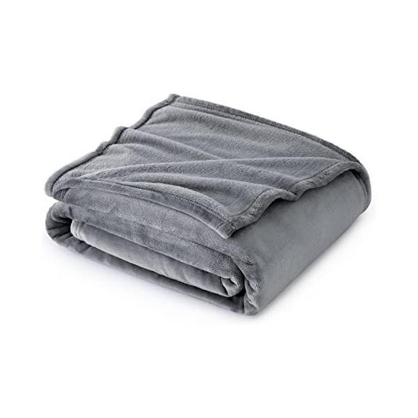 Bedsure Fleece Throw Blanket for Couch Grey