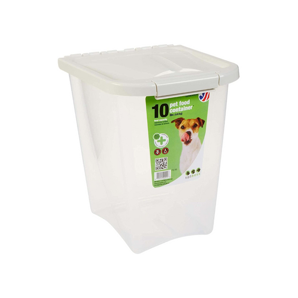 10-Lb Van Ness Pet Food Storage Container w/ Fresh-Tite Seal (White)