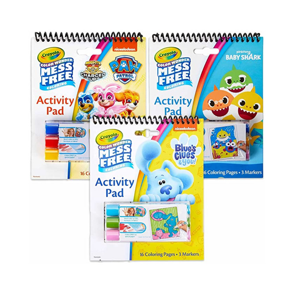 Paquete de 3 libros de actividades Crayola Nickelodeon Color Wonder