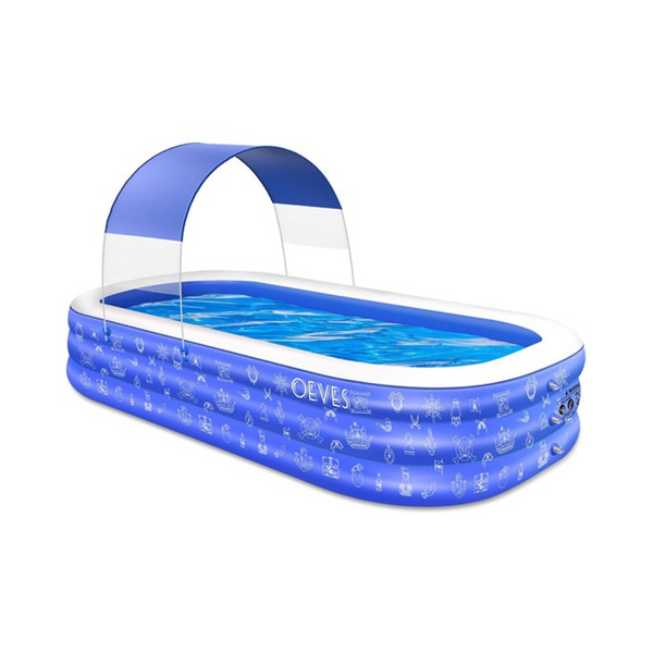 Piscina inflable con dosel extraíble