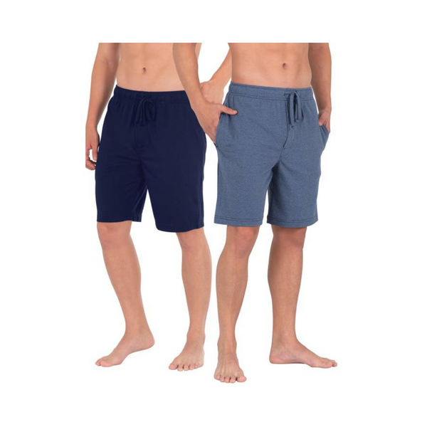 Pack de 2 pantalones cortos de pijama de punto de malla transpirable para hombre Fruit Of The Loom