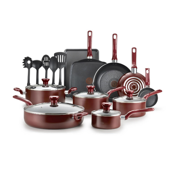 20 Piece T-fal Easy Care Nonstick Cookware Set (2 Colors)