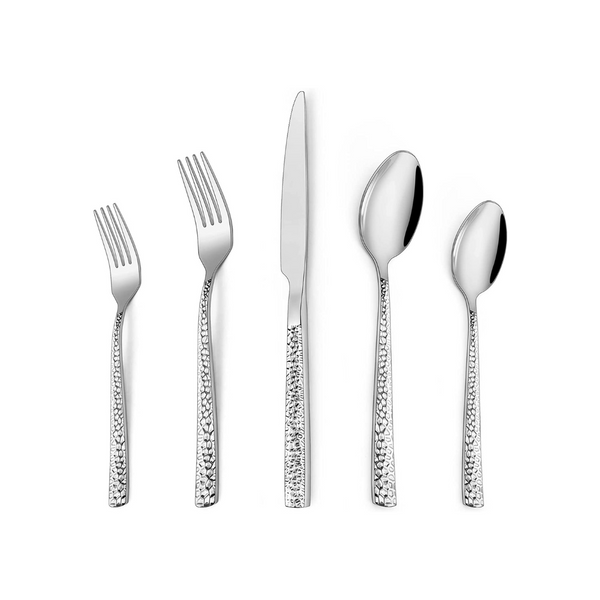 60 Pieces Silverware Set, Stainless Steel Square Flatware Set for 12