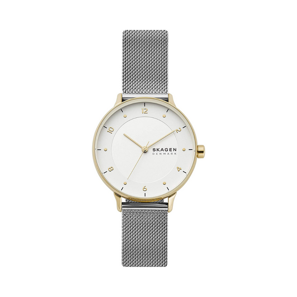 Skagen Reloj analógico de cuarzo RIIS para mujer de acero inoxidable