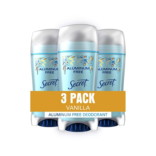 Pack de 3 desodorantes secretos sin aluminio para mujer