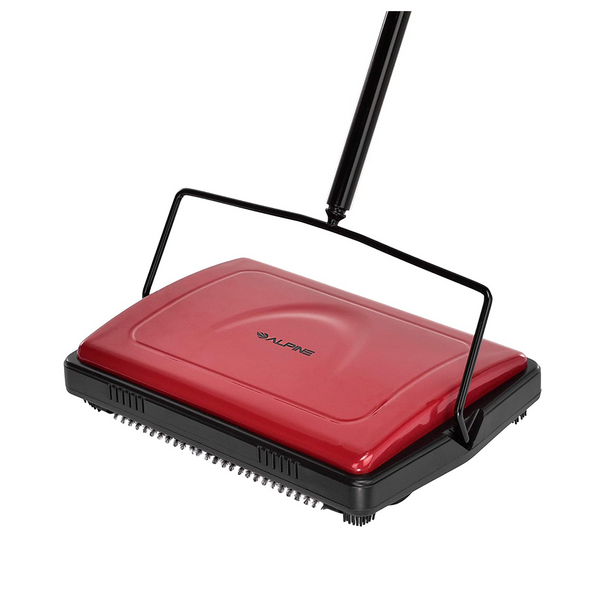 Alpine Industries Triple Brush Floor & Carpet Sweeper