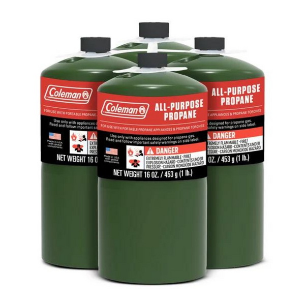 4 Coleman All Purpose Propane Gas Cylinders