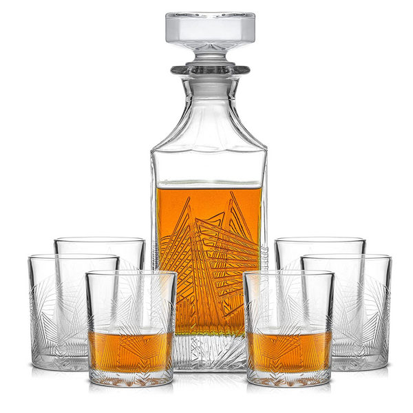 6 Piece Whiskey Decanter Set