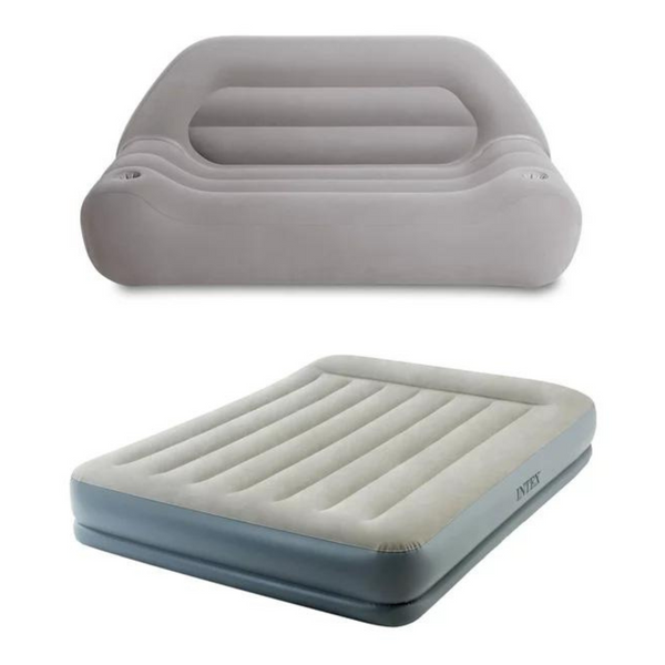 Intex Dura-Beam 12" Airbed and Intex Inflatable Outdoor Camping Sofa