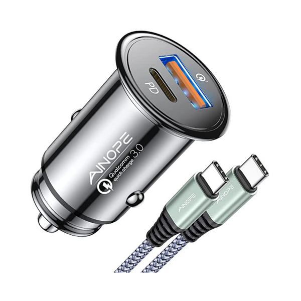 Adaptador de cargador de coche Ainope 45W (PD 36W, QC 3.0)