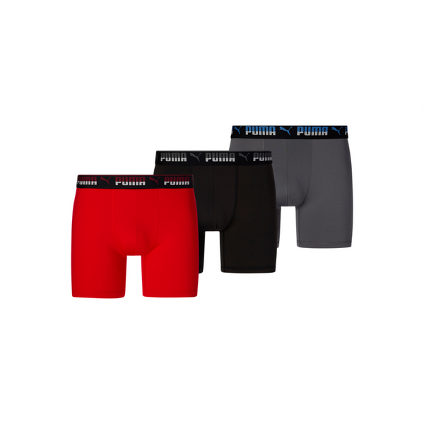 3 Puma Men's Athletic Boxer Briefs (5 Styles)