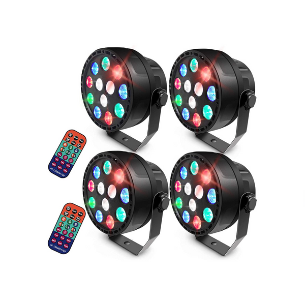 4 LED Stage Lights With Remote