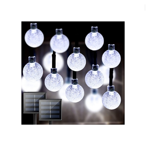 100 Crystal Globe Solar String Lights