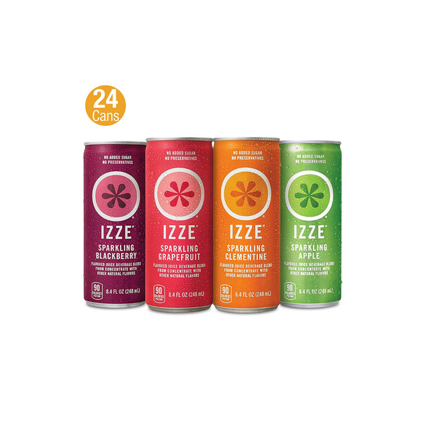 24-Pack 8.4oz IZZE Fortified Sparkling Juice (4-Flavor Variety Pack)