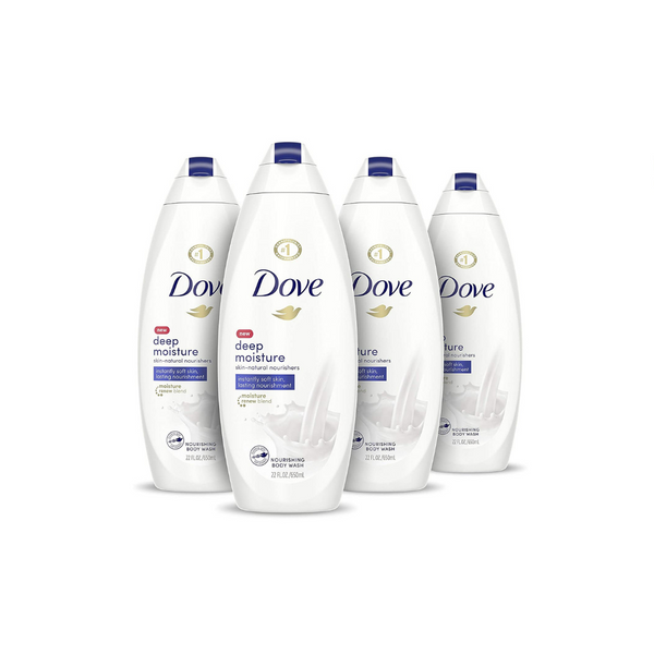 4 Bottles Of Dove Body Wash Deep Moisture