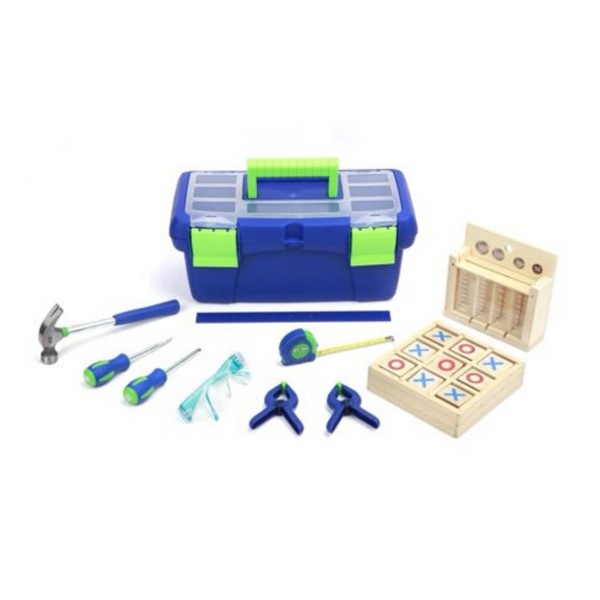 Create &amp; Learn Juego de herramientas para niños de 9 piezas con 2 kits de proyectos