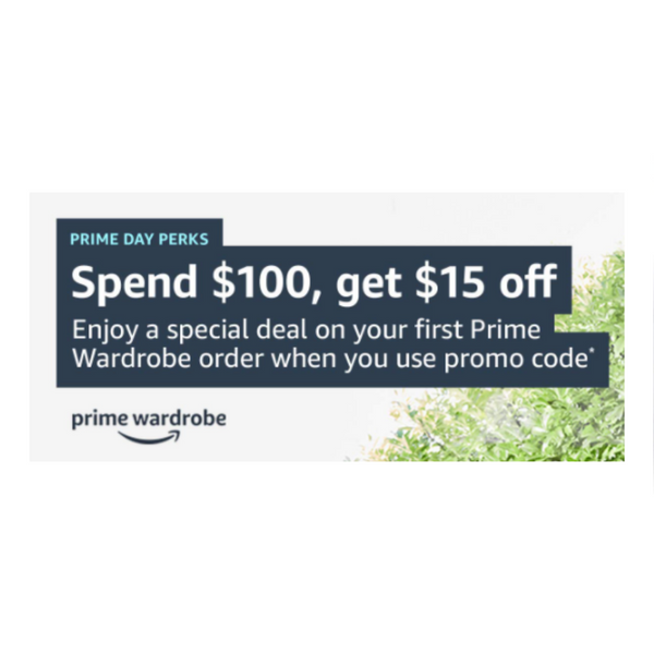 ¡Oferta previa al Prime Day! Ahorre $15 en su primer pedido de guardarropa Prime de $100+