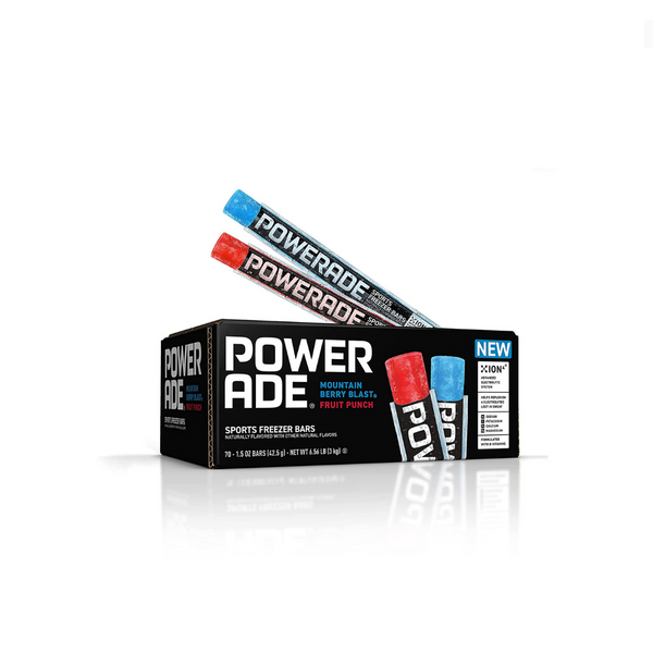 70 Pack Of Powerade Sports Freezer Bars Mountain Berry Blast And Fruit Punch