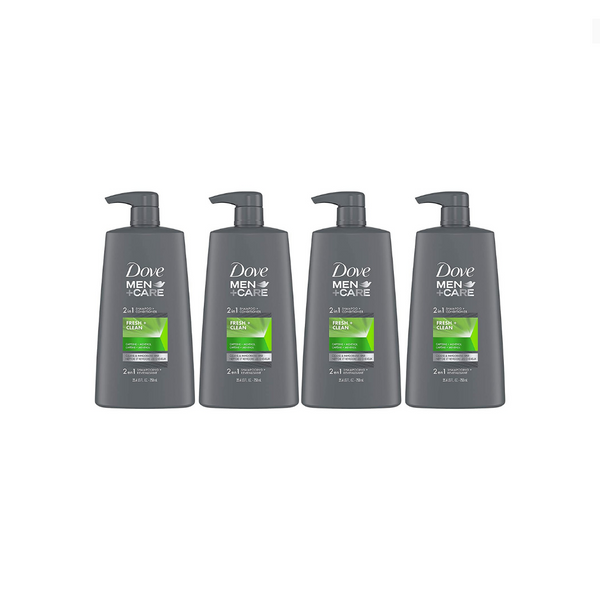 4 Big Bottles of Dove Men+Care Shampoo and Conditioner On Sale