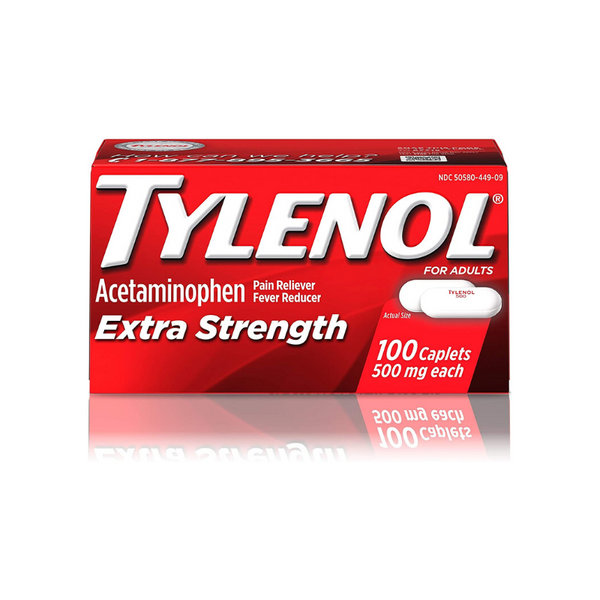 100 cápsulas de Tylenol extra potentes con 500 mg