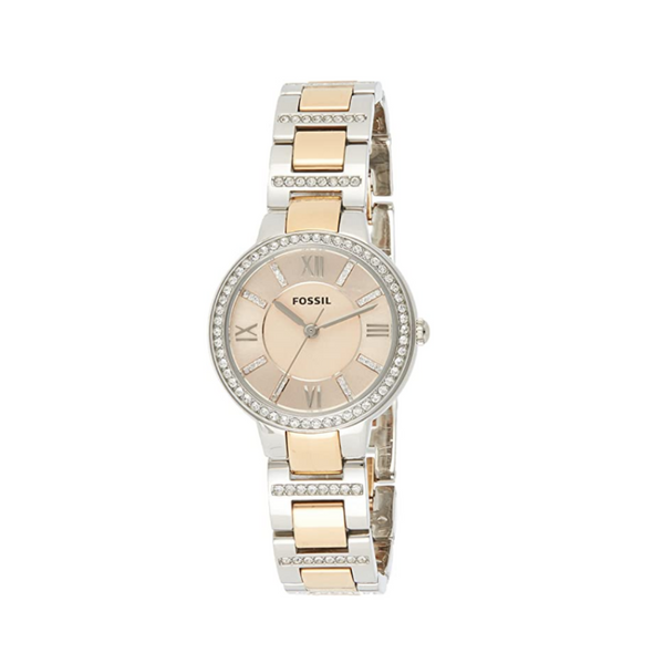 Fossil Women's Stainless Steel Crystal-Accented Quartz Watch