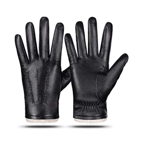 Cashmere Men's Leather Touchscreen Gloves