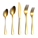 20-Piece Elegant Golden Coating Stainless Steel Silverware Set