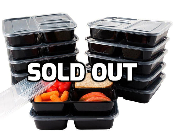 Pack of 12 meal prep containers