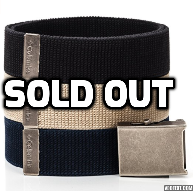 Set of 3 Columbia men's military-style belts