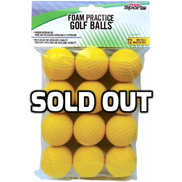 Pack of 12 practice gold balls