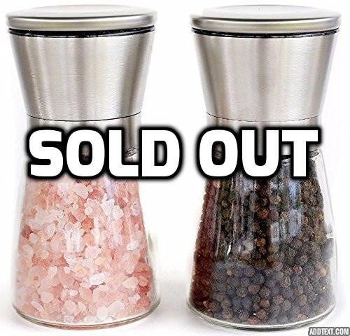 Salt and pepper grinder set