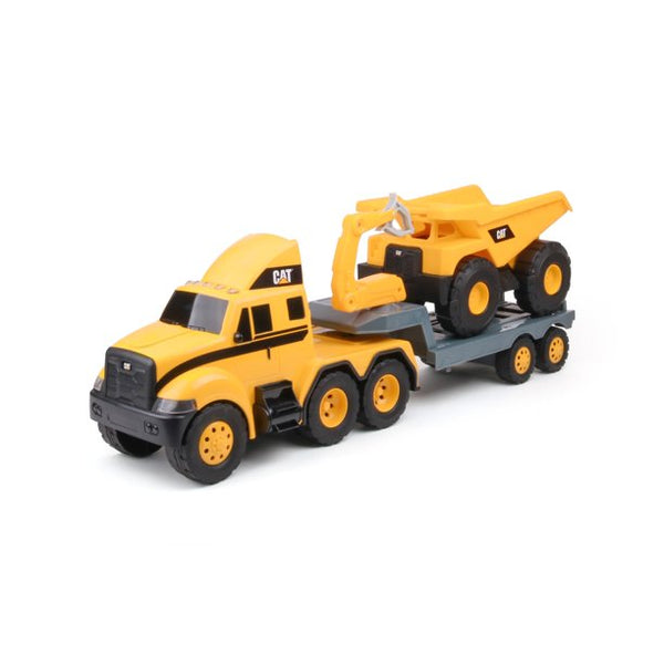 Cat Heavy Movers Flatbed Truck with Dump Truck