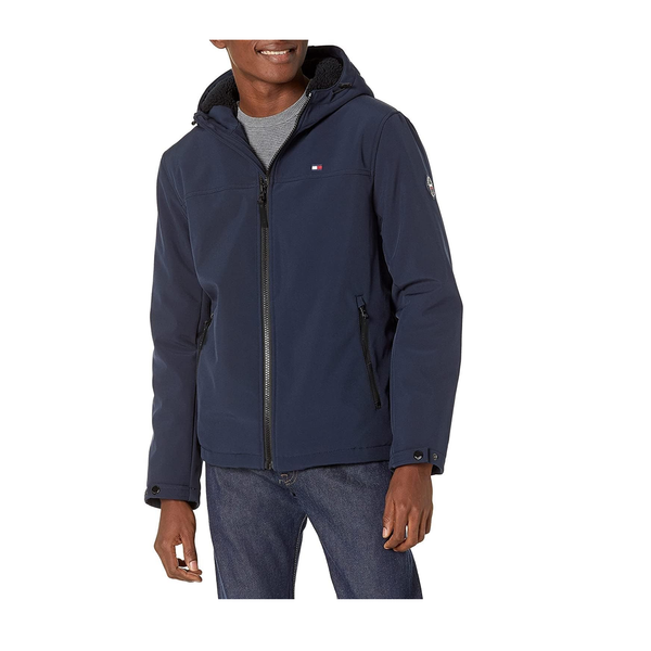 Chaqueta con capucha ligera Softshell Performance de Tommy Hilfiger para hombre