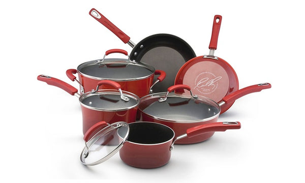 Rachael Ray Hard Enamel Cookware Set (10-Piece)