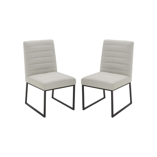 Set of 2 Rivet Decatur Modern Upholstered Dining Chairs (4 Colors)