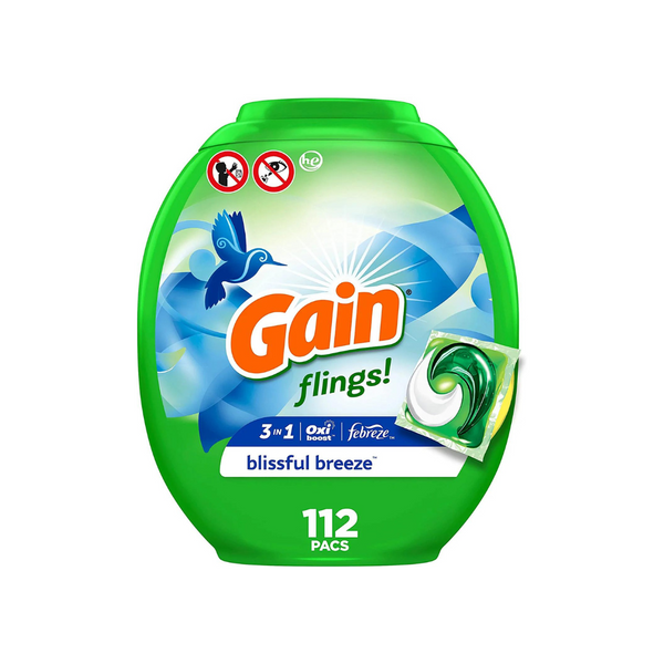 112-Count Gain flings! Laundry Detergent Soap Pacs