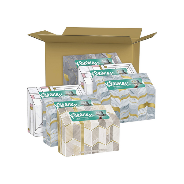 6 Boxes of Kleenex Expressions Disposable Paper Hand Towels