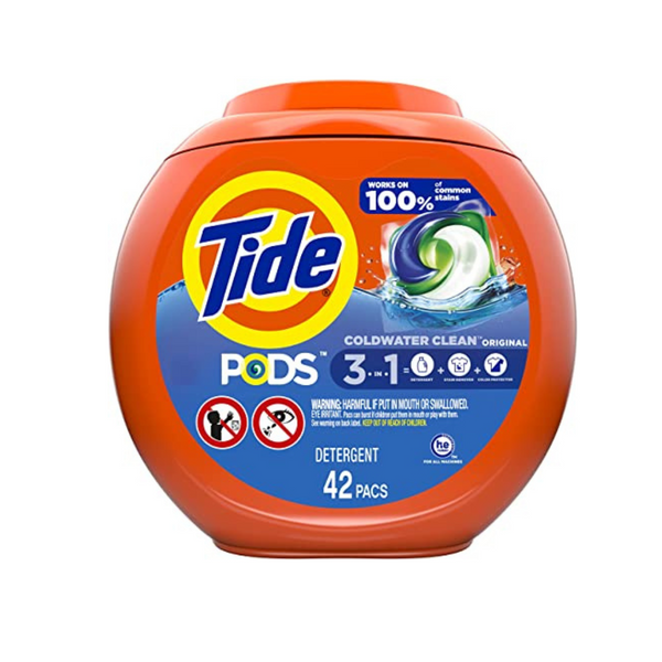 42 cápsulas de jabón para detergente para ropa Tide Pods