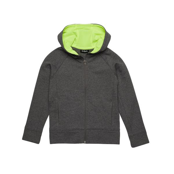 Kidpik Sudadera con capucha y cremallera frontal de manga larga para niñas