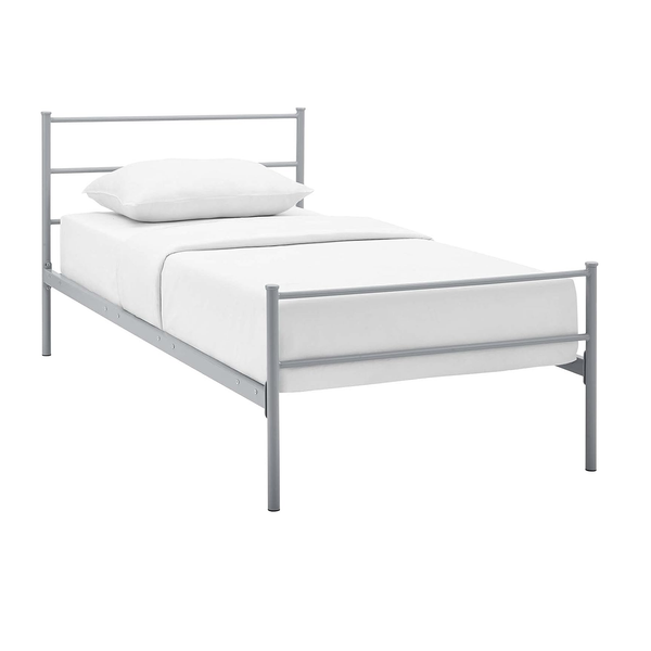 Modway Alina - Estructura de cama con plataforma doble y cabecera de acero