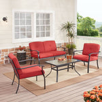 4-Piece Outdoor Furniture Patio Conversation Set (3 Colors)