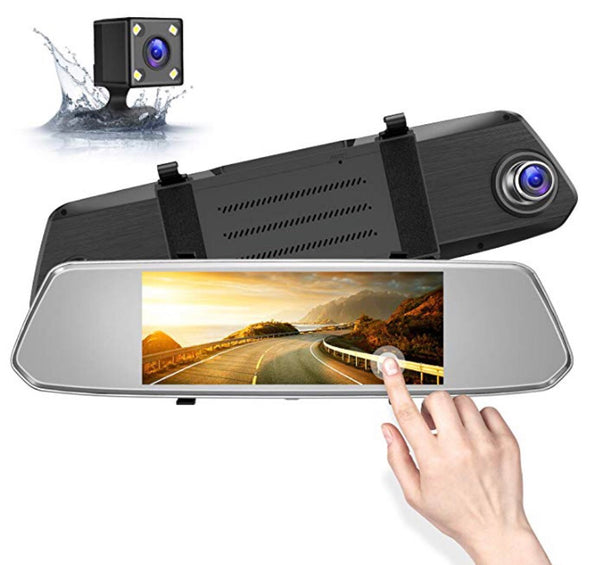 1080P Touch Screen Dash Cam And Backup Camera