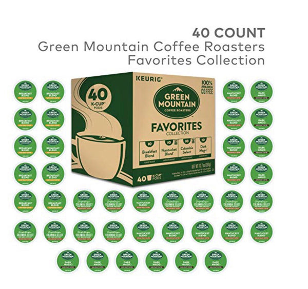 40 cápsulas K-Cup de café tostado Green Mountain Coffee