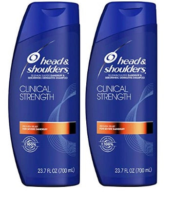 2 botellas de champú Head and Shoulders, fuerza clínica