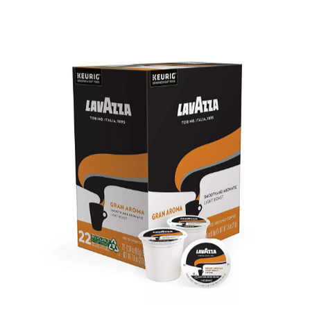 Lavazza Gran Aroma K-Cups de café de una sola porción (4 paquetes, 88 en total)