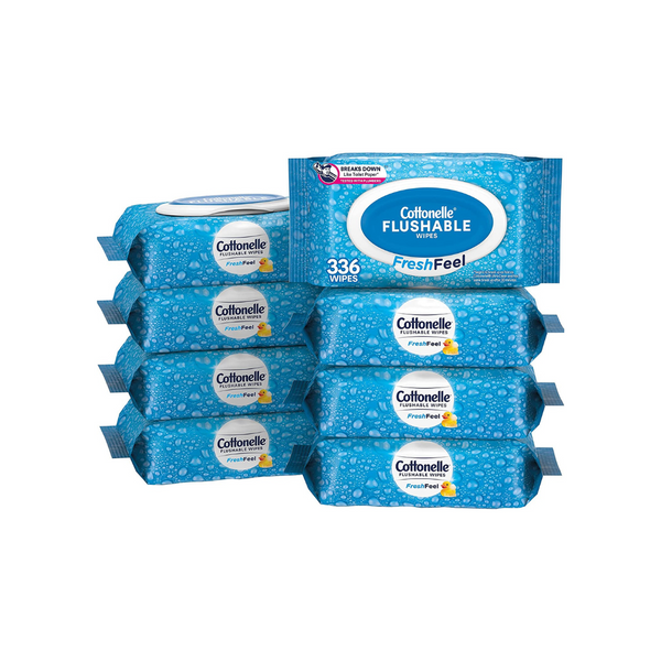 Toallitas húmedas desechables Cottonelle Freshfeel (336 toallitas desechables en total)